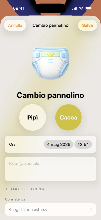 Ribbon Family: tracciamento cambio pannolino
