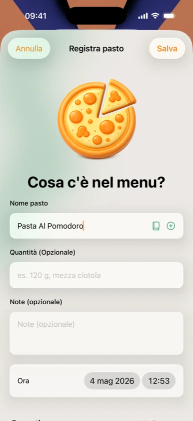 Ribbon Family: registrazione pasti svezzamento
