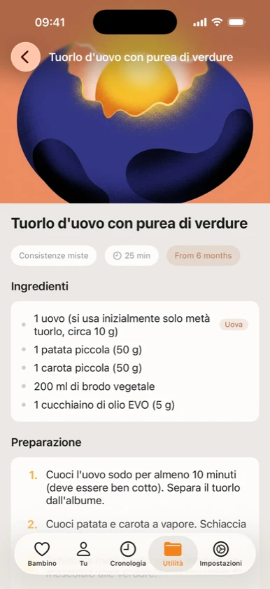 Ribbon Family: ricetta tuorlo d'uovo per svezzamento